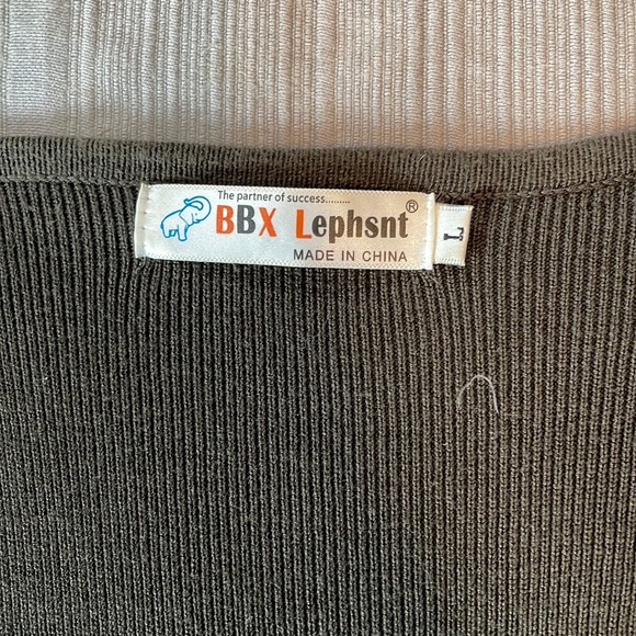 Dark Green long open front cardigan - Picture 5 of 7